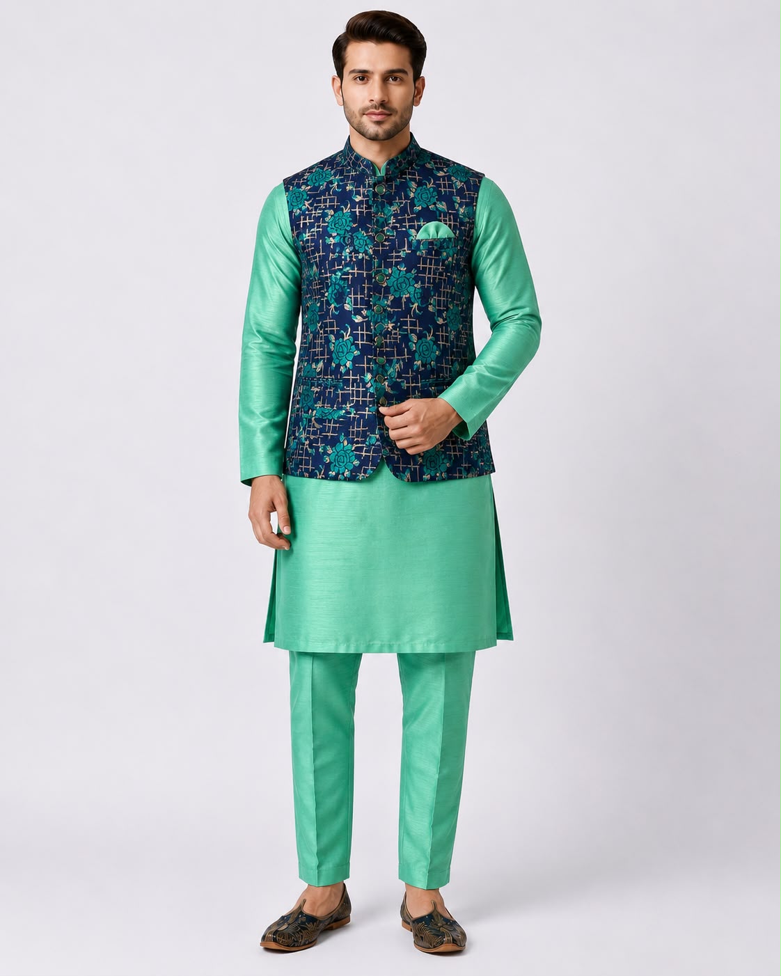 King Rabbet Premium Three Piece Kurta Set For Men