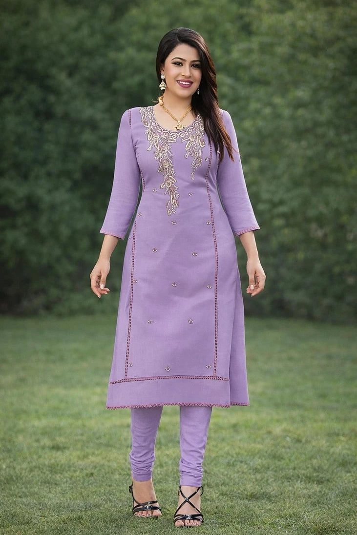 King Rabbit Unstitched Viscose Rayon Salwar Suit Material Embroidered