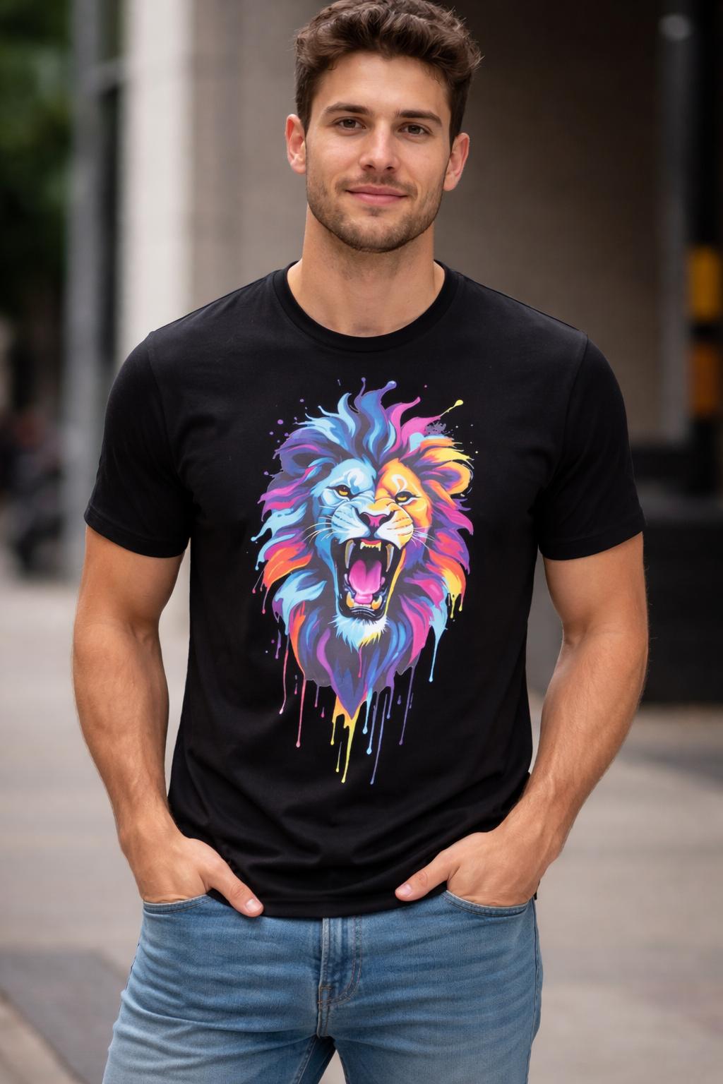 Premium Printed Black Cotton T-Shirt