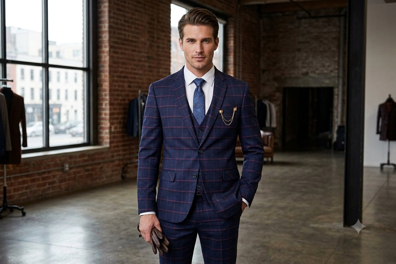 King Rabbit Premium Three Piece Wedding Suits For Mens