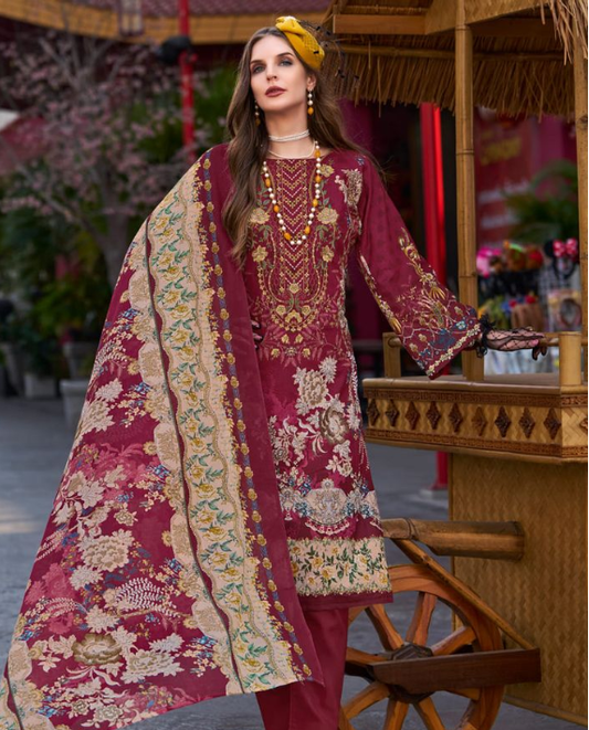 Premium Women Suit Fabric Made From 100% Pure Cotton