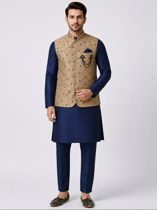 King Rabbet Premium Three Piece Kurta Set For Men