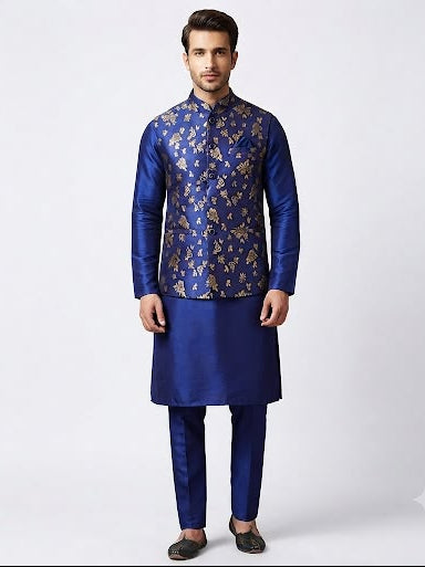 King Rabbet Premium Indo Western Three Piece Kurta For Men