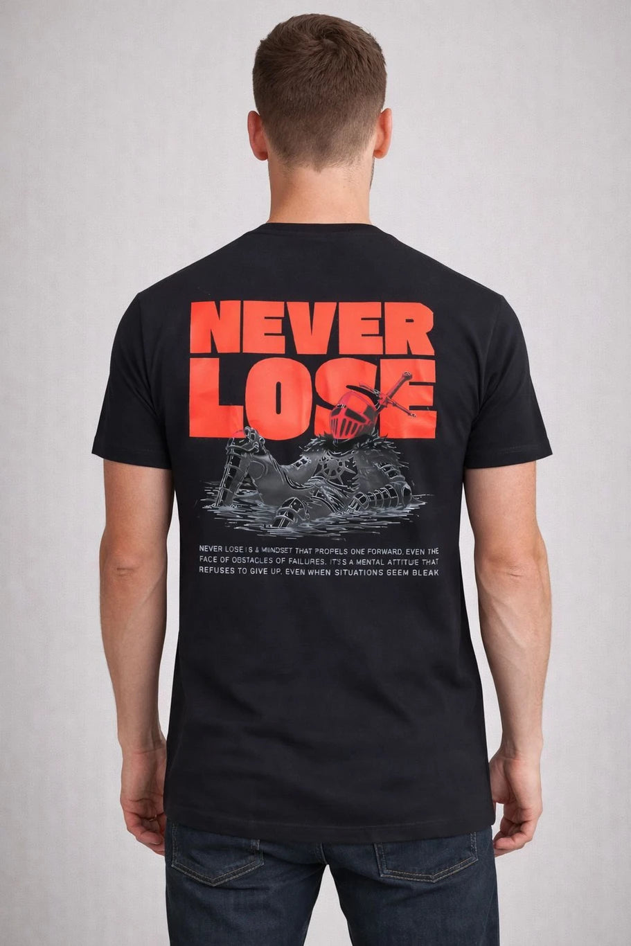 Premium Short Sleeves  Black Printed  T-Shirt Made From 100% Cotton