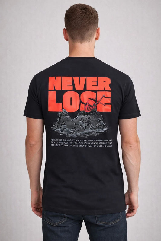 Premium Short Sleeves  Black Printed  T-Shirt Made From 100% Cotton