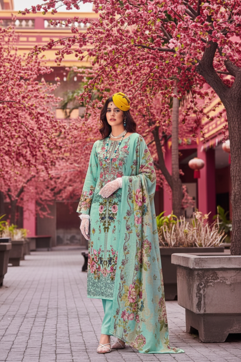 Premium Women Suit Fabric Made up from 100% Cotton